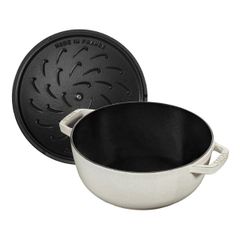  Nồi gang tròn Staub Snowflake Winter 16cm 1.1L màu ghi xám 