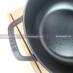  Nồi gang tròn Staub Snowflake Winter 24cm 3.6L - Màu đen 