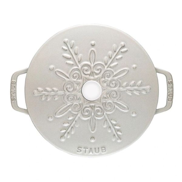 Nồi gang tròn Staub Snowflake Winter 24cm 3.6L
