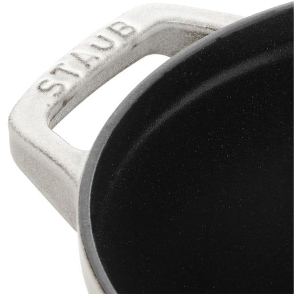 Nồi gang tròn Staub Twister 24cm 4L - Màu Truffle trắng xám