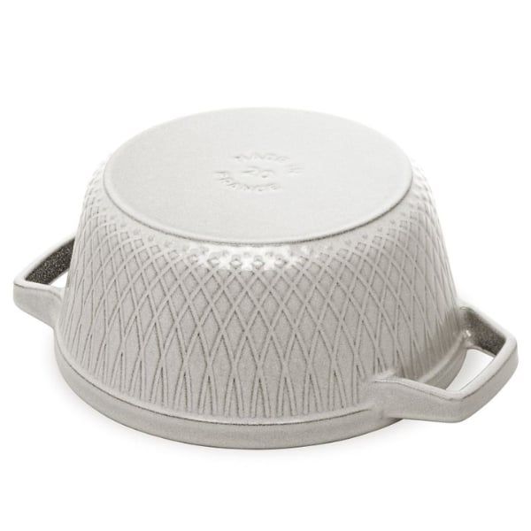 Nồi gang tròn Staub Twister 24cm 4L - Màu Truffle trắng xám