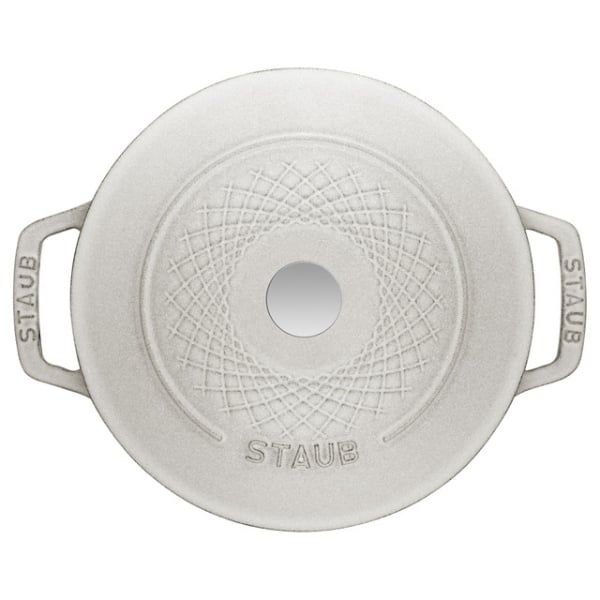 Nồi gang tròn Staub Twister 24cm 4L - Màu Truffle trắng xám