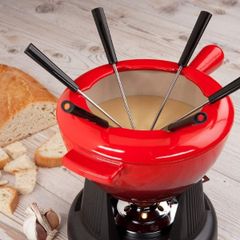  Bộ Nồi lẩu Le Creuset Volcanique Flame 20cm 2L - Màu Cam gang tráng men 