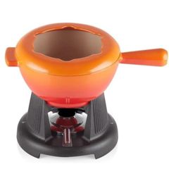  Bộ Nồi lẩu Le Creuset Volcanique Flame 20cm 2L - Màu Cam gang tráng men 