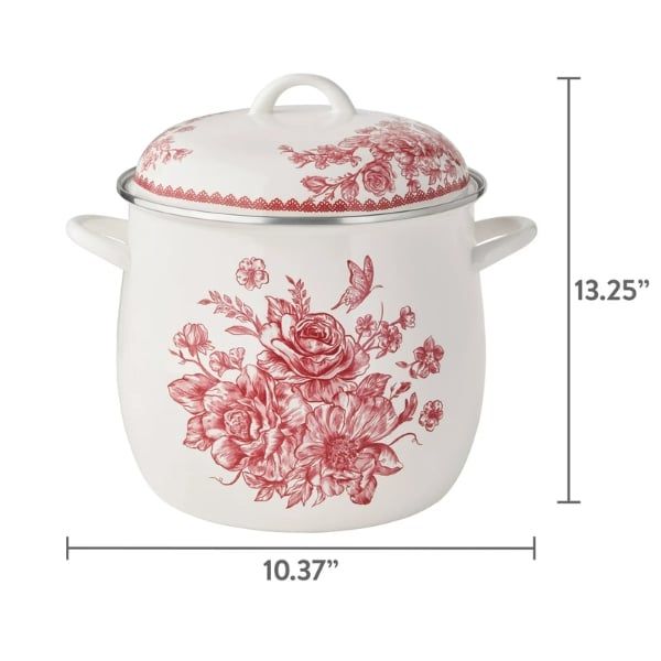 Nồi luộc gà Pioneer Woman Agatha 11.4 lít phong cách Retro thép tráng