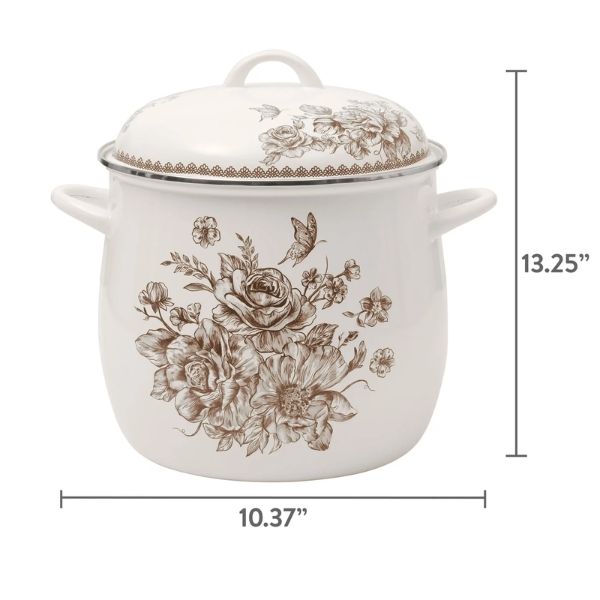 Nồi luộc gà Pioneer Woman Agatha 11.4 lít phong cách Retro thép tráng