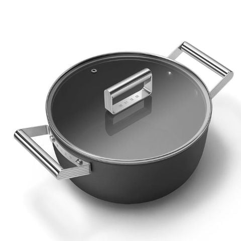 Nồi Smeg CSF2412BLM 24cm 4.6L - Màu Đen