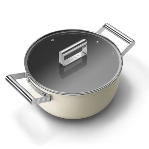 Nồi Smeg CSF2412CRM 24cm 4.6L - Màu Kem