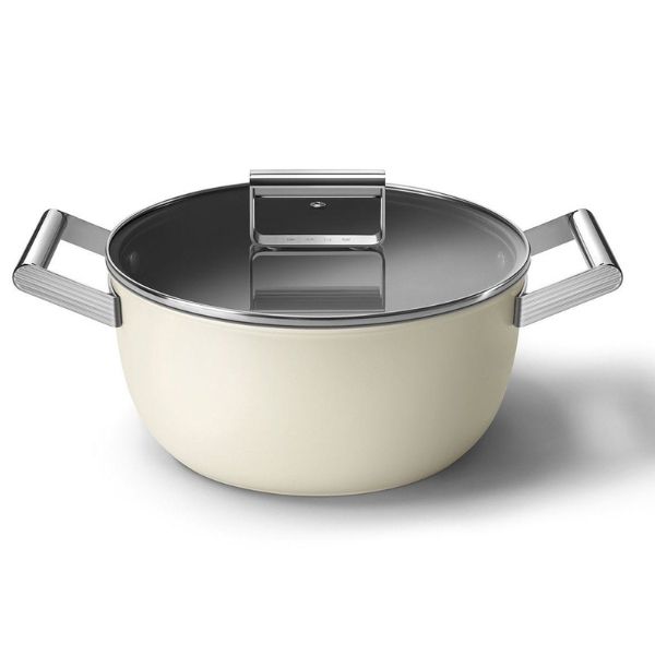 Nồi Smeg CSF2412CRM 24cm 4.6L - Màu Kem