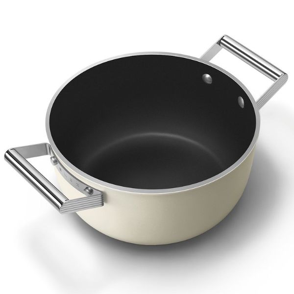 Nồi Smeg CSF2412CRM 24cm 4.6L - Màu Kem