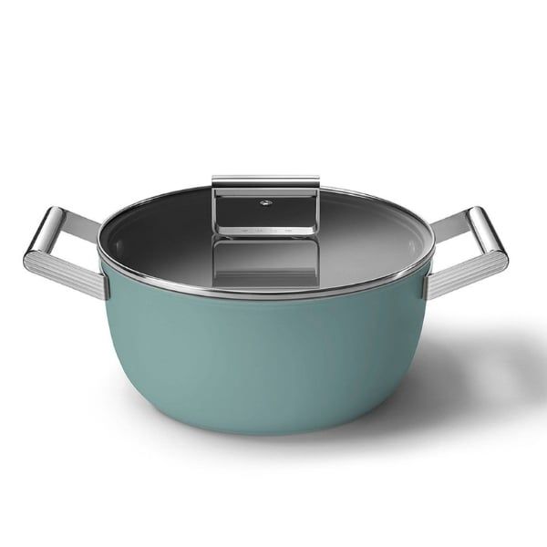 Nồi Smeg CSF2412EGM 24cm 4.6L - Màu Xanh Ngọc