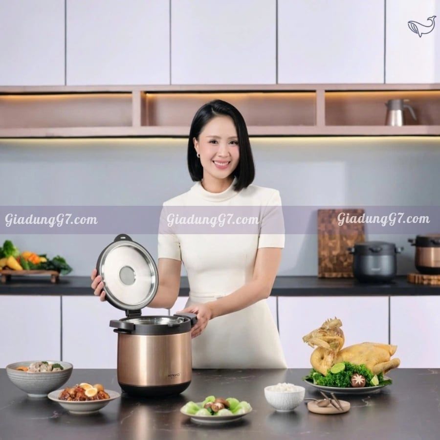 Nồi ủ chân không Kitchen Mate Kaiyo 2 tay cầm 4.5L