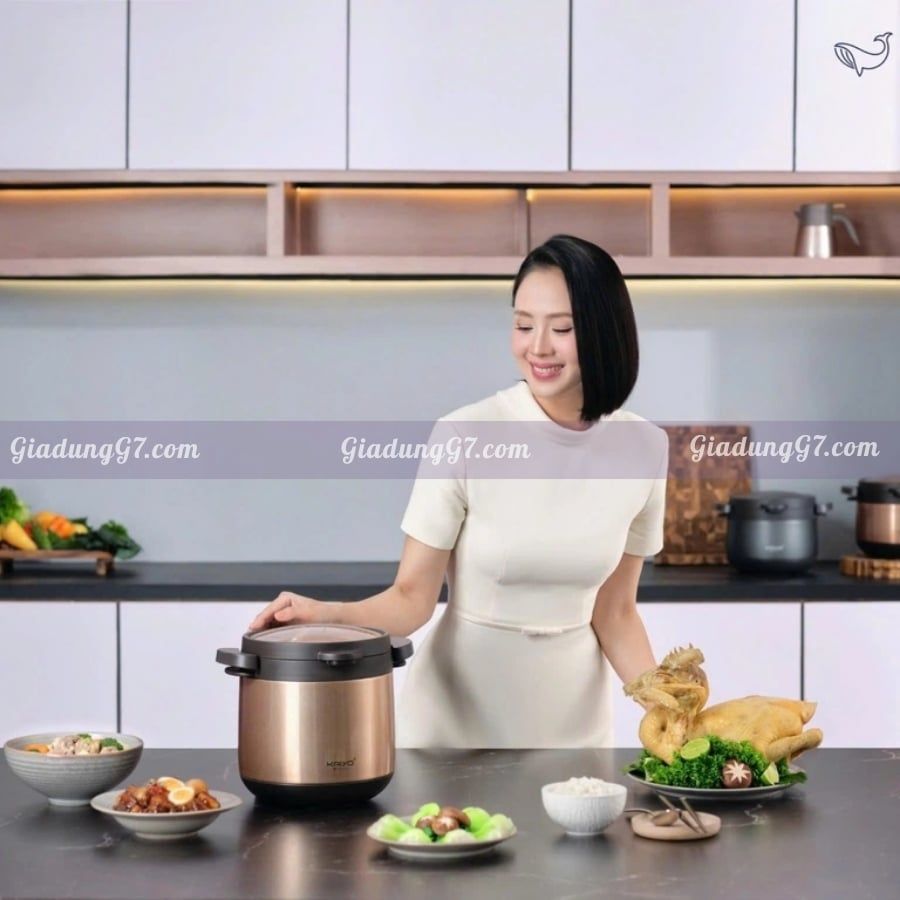 Nồi ủ chân không Kitchen Mate Kaiyo 2 tay cầm 4.5L