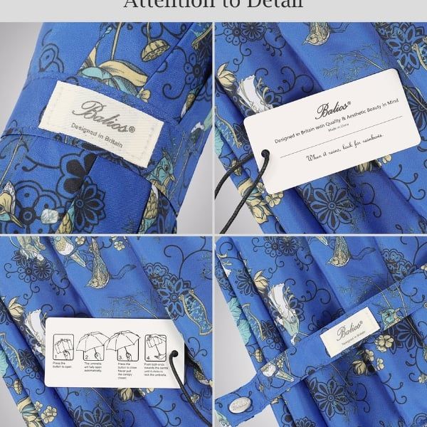 Ô đóng mở tự động Balios tay cầm bằng gỗ tự nhiên