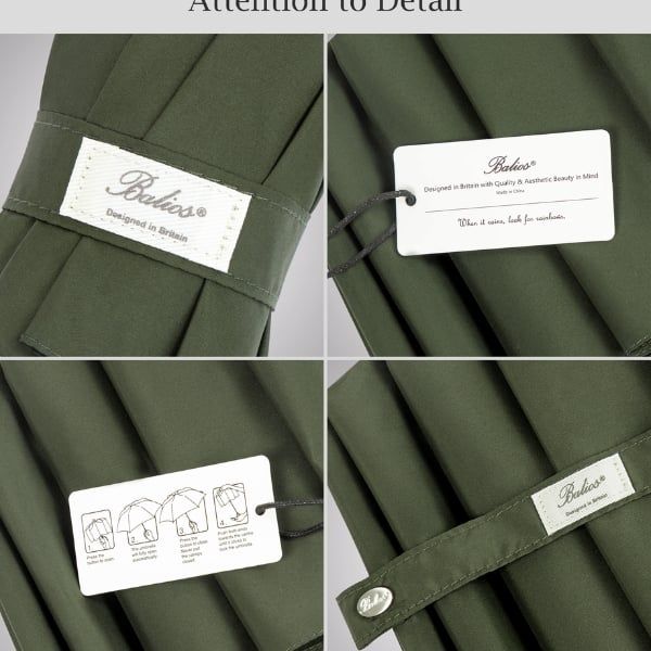 Ô đóng mở tự động Balios tay cầm bằng gỗ tự nhiên