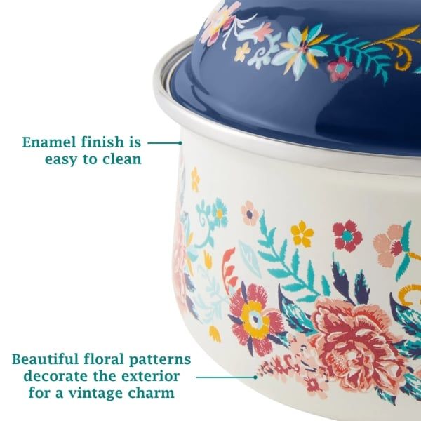 Quánh có nắp The Pioneer Woman Keepsake Floral 2 lít