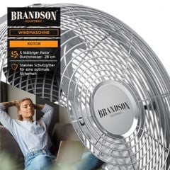  Quạt sàn Brandson 30cm 48W Nội địa Đức - Màu bạc/đen/đồng 