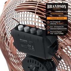  Quạt sàn Brandson 30cm 48W Nội địa Đức - Màu bạc/đen/đồng 