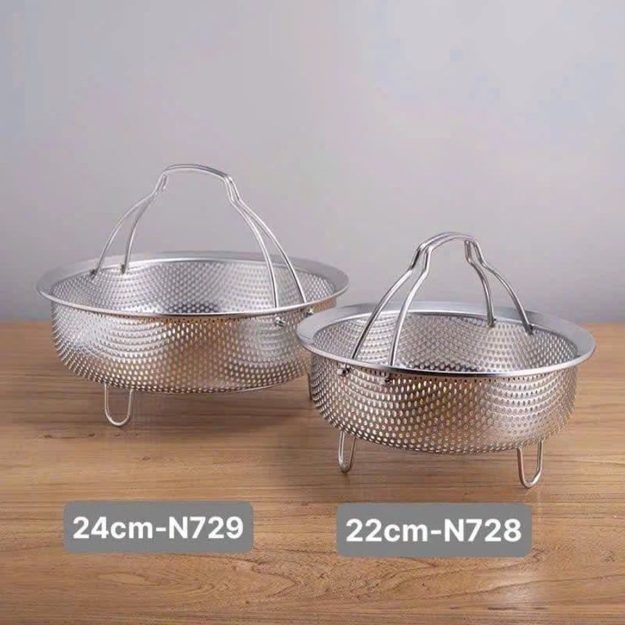 Rổ hấp inox 304 22cm/ 24cm