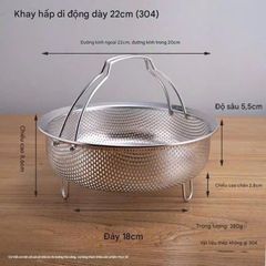  Rổ hấp inox 304 22cm/ 24cm 