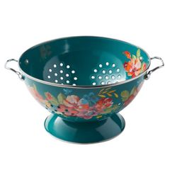  Rổ lọc bằng thép tráng men The Pioneer Woman Brilliant Blooms 5 lít 