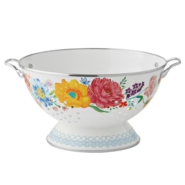 Rổ lọc bằng thép tráng men The Pioneer Woman Brilliant Blooms 5 lít