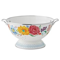  Rổ lọc bằng thép tráng men The Pioneer Woman Brilliant Blooms 5 lít 
