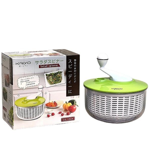 Rổ quay rau li tâm Kaiyo 5.5L - Màu xanh/ Đỏ