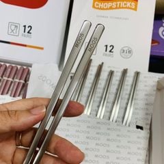  Set 12 đôi đũa inox Moos Đức inox 316L 