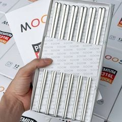  Set 12 đôi đũa inox Moos Đức inox 316L 