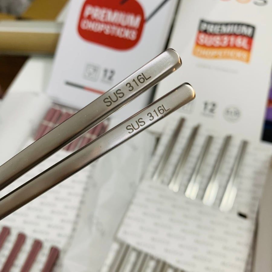 Set 12 đôi đũa inox Moos Đức inox 316L