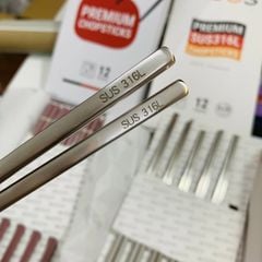  Set 12 đôi đũa inox Moos Đức inox 316L 