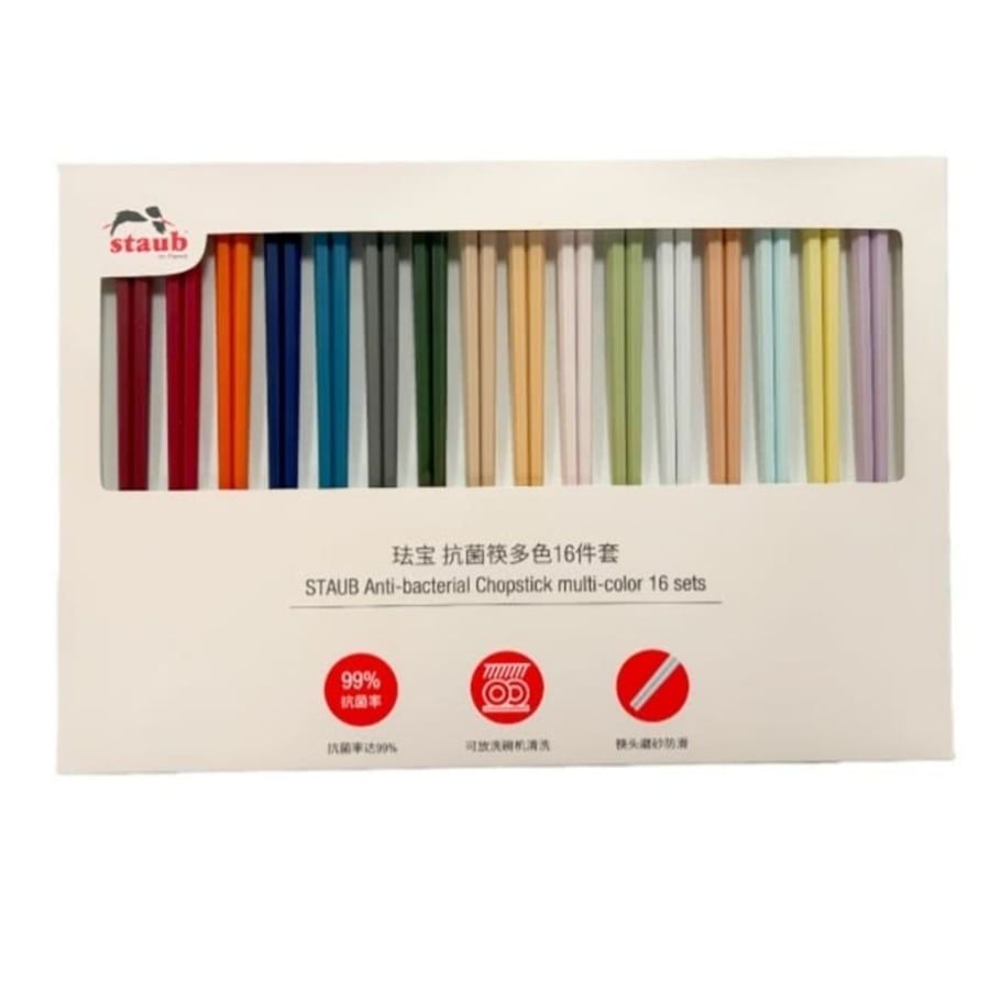 Set 16 đôi đũa Staub màu Pastel