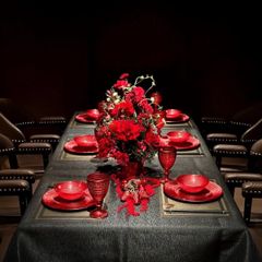 Set 18 món bát đĩa ly Viola - Màu đỏ - Model 2025