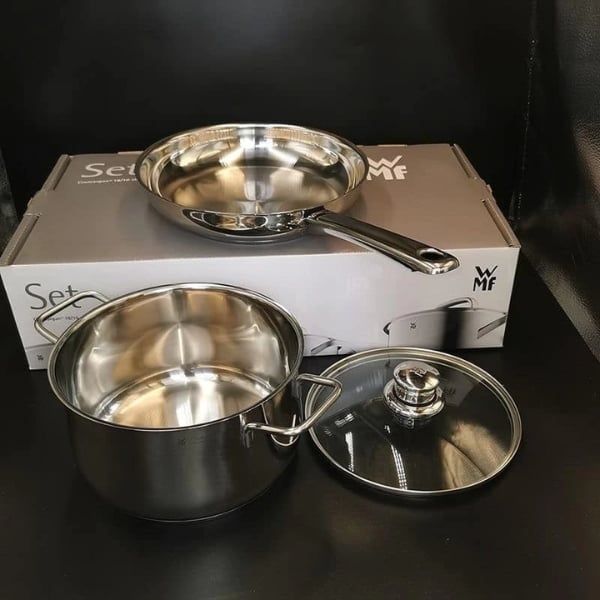 Set 2 Bộ nồi chảo WMF Diadem Plus - Nồi 20cm, chảo 24cm