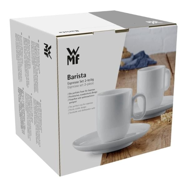 Set 2 cốc kèm đĩa WMF Cups Barista Espresso 60ml - Made in Germany