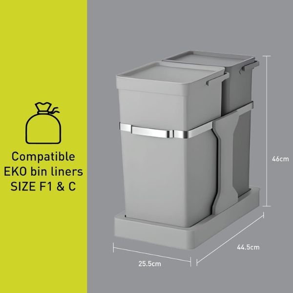 Set 2 thùng rác EKO Deco Duo EK9932 20L & 15L