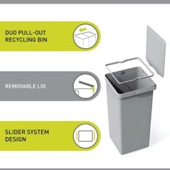  Set 2 thùng rác EKO Deco Duo EK9932 20L & 15L 