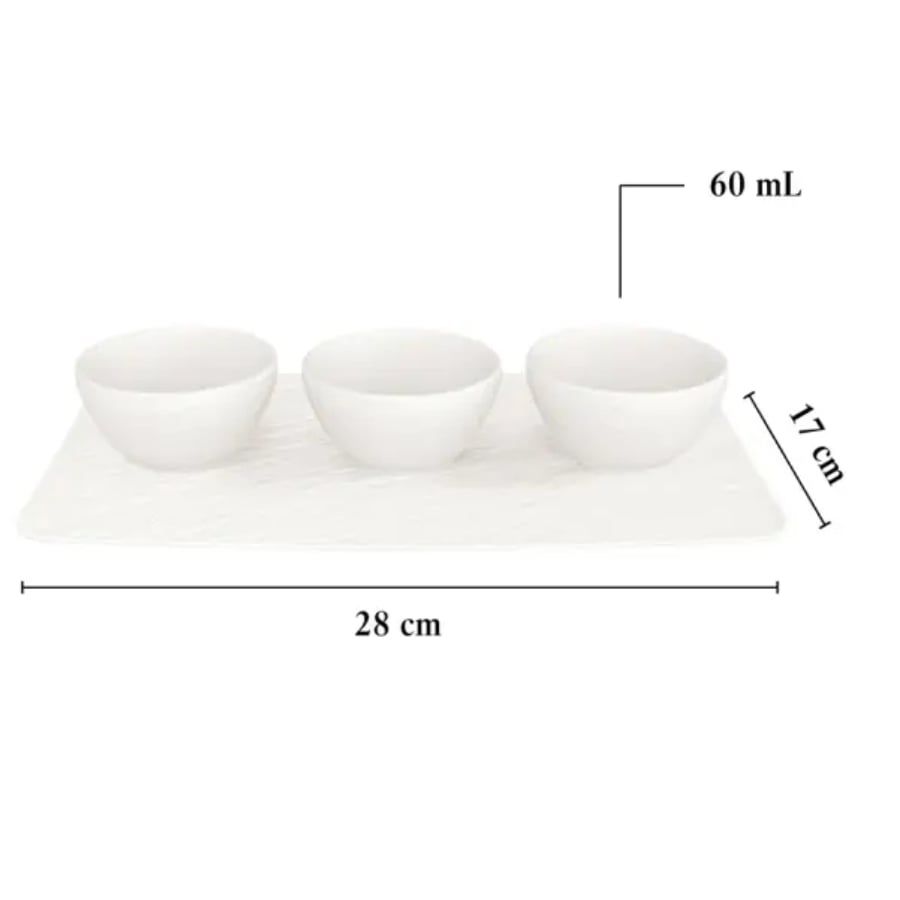 Set 3 bát nước chấm kèm khay Villeroy & Boch rock