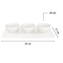  Set 3 bát nước chấm kèm khay Villeroy & Boch rock 