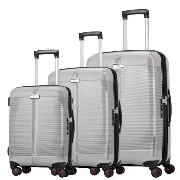 Set 3 Vali Samsonite Supra DLX size 20/24/28inch - Bạc khóa số TSA