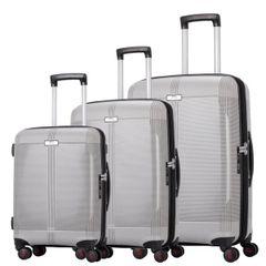  Set 3 Vali Samsonite Supra DLX size 20/24/28inch - Bạc 