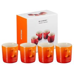  Set 4 cốc sứ Le Creuset Metallic 350ml màu cam - 79113350900000 