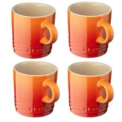  Set 4 cốc sứ Le Creuset Metallic 350ml màu cam - 79113350900000 