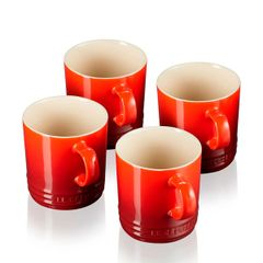  Set 4 cốc sứ Le Creuset Metallic 350ml màu cam - 79113350900000 