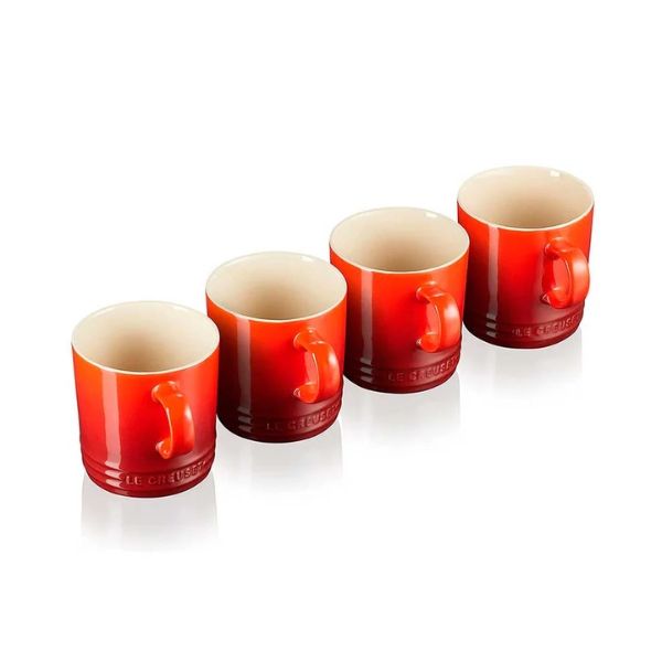 Set 4 cốc sứ Le Creuset Metallic 350ml màu cam - 79113350900000