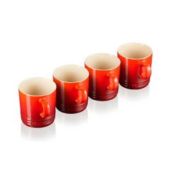  Set 4 cốc sứ Le Creuset Metallic 350ml màu cam - 79113350900000 