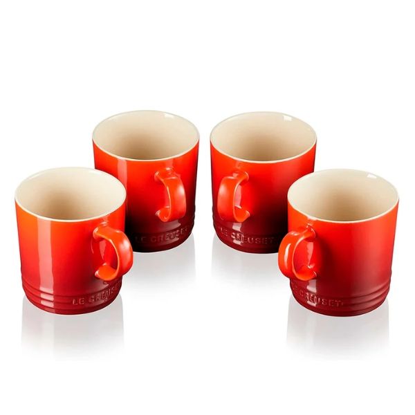 Set 4 cốc sứ Le Creuset Metallic 350ml màu cam - 79113350900000