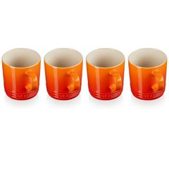  Set 4 cốc sứ Le Creuset Metallic 350ml màu cam - 79113350900000 