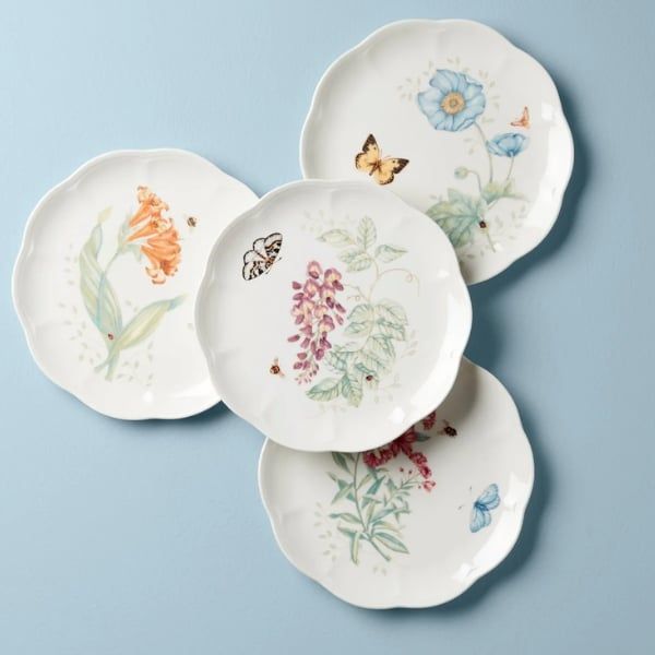 Set 4 đĩa Lenox Butterfly Meadow 22cm